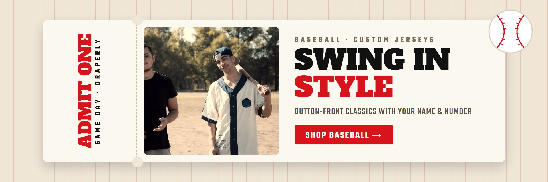 Custom baseball jerseys - Swing in style
